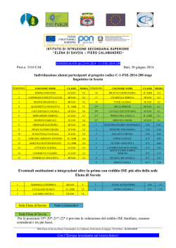 Eventuali sostituzioni o integrazioni oltre la prima con reddito ISE