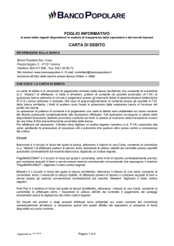 FOGLIO INFORMATIVO