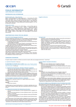 FOGLIO INFORMATIVO
