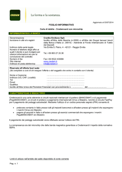 CredemCard con microchip