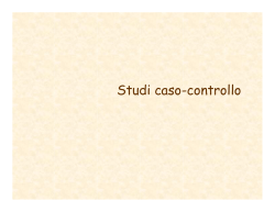 Studi caso-controllo - Universit&agrave; degli Studi di Cassino