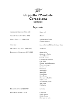 Repertorio CMC - Cappella musicale corradiana