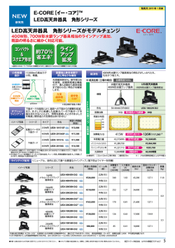 LED高天井器具 角形シリーズがモデルチェンジ 約70% 省エネ