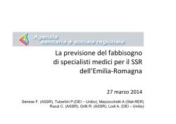 Previsione fabbisogno medico in Emilia Romagna