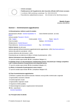 Scarica il Bando Guce - Azienda Ospedaliera Brotzu