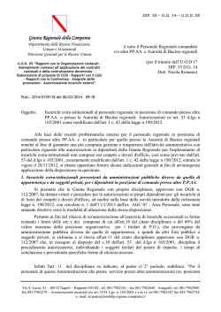 autorizzazioni ex art. 53 D.Lgs. n. 165/2001