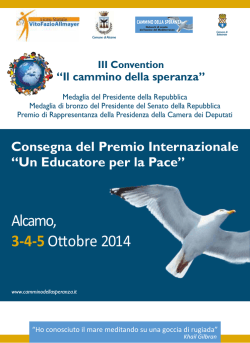 Il cammino della speranza Pieghevole.cdr