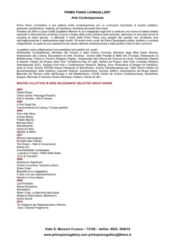 PRIMO PIANO LIVINGALLERY Arte Contemporanea Viale G