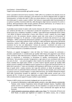 1 Luca Fantacci &ndash; Universit&agrave; Bocconi Target3 come soluzione