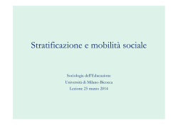 9 Stratificazione sociale - Dipartimento di Scienze Umane per la