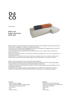 BACO, sofa Design: Sara Ferrari D3CO, 2012