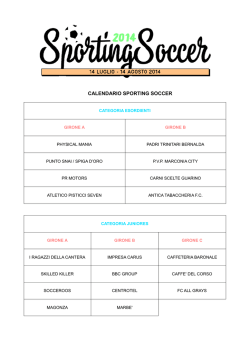 CALENDARIO SPORTING SOCCER