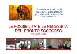 Paziente agitato e violento in Pronto Soccorso