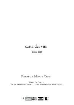 carta dei vini