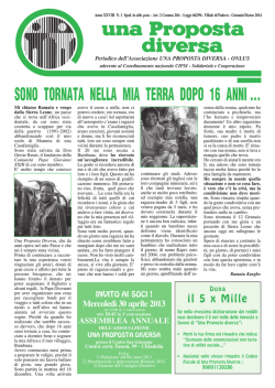 aprile 2014 - Una Proposta Diversa