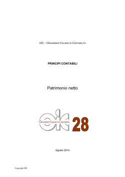 OIC 28 Patrimonio netto