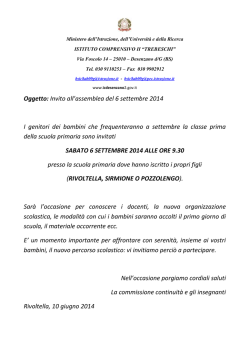 Composizione Classi prime Scuola primaria di