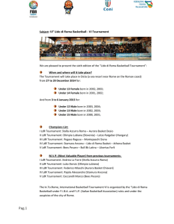 Subject: VI&deg; Lido di Roma Basketball