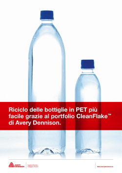 Riciclo delle bottiglie in PET pi&ugrave; facile grazie al portfolio CleanFlake