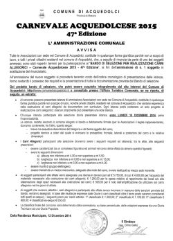CARNEVALE ACQUEDOLCESE 2015