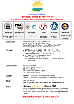 Einsendeschluss: 6. Oktober 2014