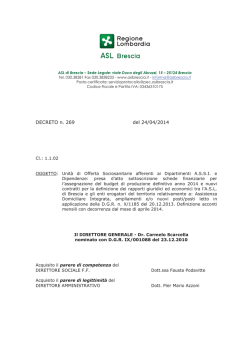 DECRETO n. 269 del 24/04/2014