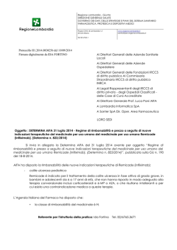 Ai Direttori Generali delle Aziende Sanitarie Locali Ai Direttori