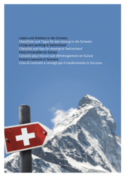 Leben und Arbeiten in der Schweiz Checkliste und