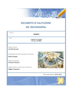 23 Esempio Rischio Rapina