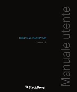 BBM for Windows Phone-Manuale utente