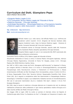dr giampiero pepe curriculum 2014