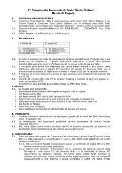 BdR e modulo di iscrizione - Yacht Club Santo Stefano