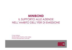 MINIBOND - Giovani Imprenditori Alto Adige