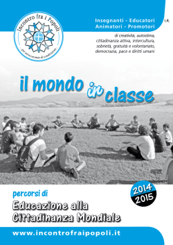 il mondo classe - Incontro fra i Popoli