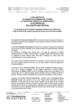 GALLARATE JAZZ FESTIVAL - Officina Contemporanea