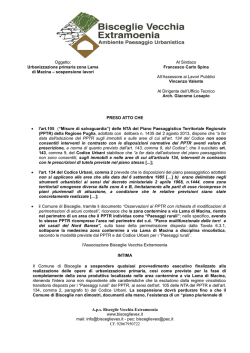 A.p.s. Bisceglie Vecchia Extramoenia www.bisceglievex.it mail: info