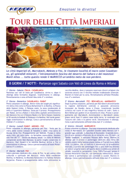 Emozioni in diretta! Tour delle Citt&agrave; Imperiali