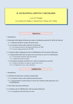 IL SOVRAFFOLLAMENTO CARCERARIO