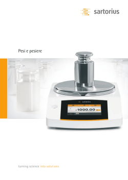 Pesi e pesiere - Sartorius AG