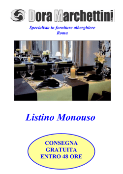 Listino Monouso - Dora Marchettini srl