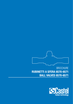 RUBINETTI A SFERA 6570-6571 BALL VALVES 6570