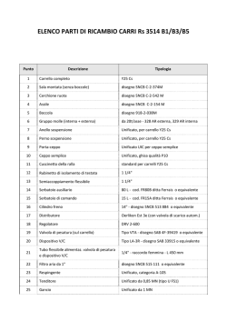 ELENCO PARTI DI RICAMBIO CARRI Rs 3514 B1/B3/B5