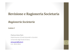 Elementi introduttivi RS 2013-2014 - Dipartimento di Studi aziendali