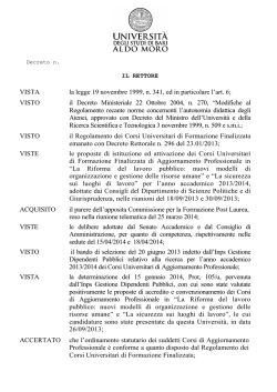 bando amm carabelli voza - Universit&agrave; degli Studi di Bari