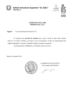 In allegato, per i provvedimenti di competenza, si inviano n