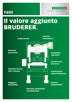 Il valore aggiunto BRUDERER.
