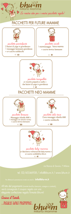 PACCHETTI PER FUTURE MAMME PACCHETTI NEO - Bhu-m