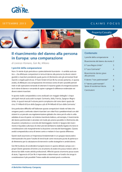 Il risarcimento del danno alla persona in Europa