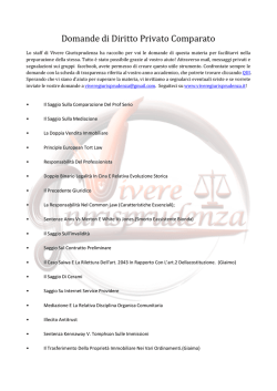 Domande di Diritto Privato Comparato