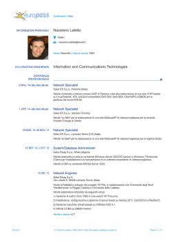 Nazareno Latella Information and Communications Technologies
